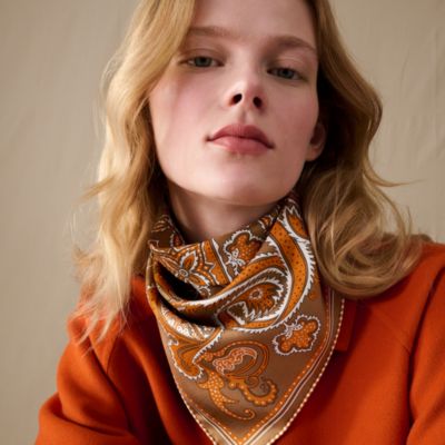 エルメスバンダナシルク HERMES エルメス シルクバンダナ カレ55 ブリッド・エ・デスタン
